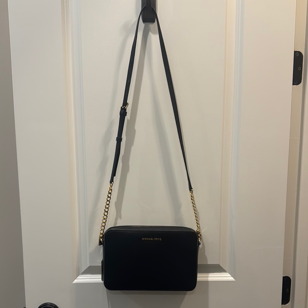 Michael Kors Black and Gold Crossbody Bag